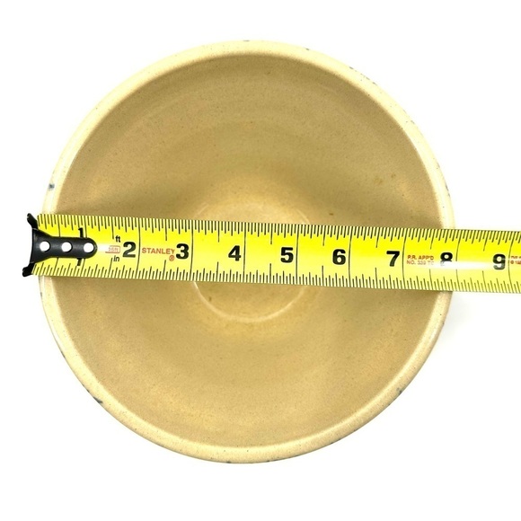 VTG Robinson Ransbottom Pottery Spongeware Mixing Bowl 8" 2 Quart Roseville USA - Picture 5 of 7